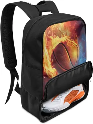 18.5in Basketball Backpack Basketball Bag with Shoe Compartment & Ball Holder, Waterproof Bag for Soccer Volleyball