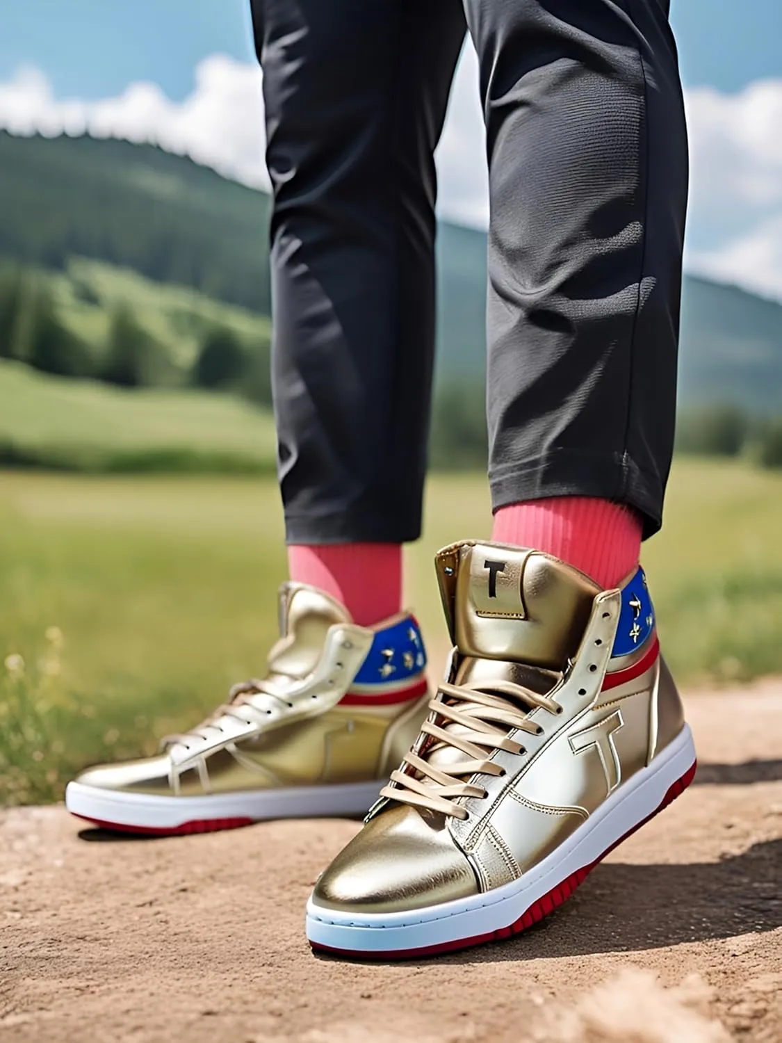 2025 Gold T Sneakers Shoes for Men Women Youth Sneakers Men Never Surrender Shoes High Top Fashion Sneakers