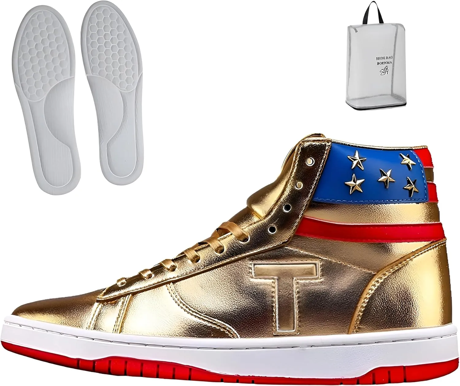 2025 Gold T Sneakers Shoes for Men Women Youth Sneakers Men Never Surrender Shoes High Top Fashion Sneakers