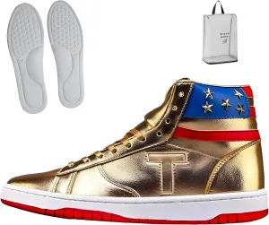 2025 Gold T Sneakers Shoes for Men Women Youth Sneakers Men Never Surrender Shoes High Top Fashion Sneakers