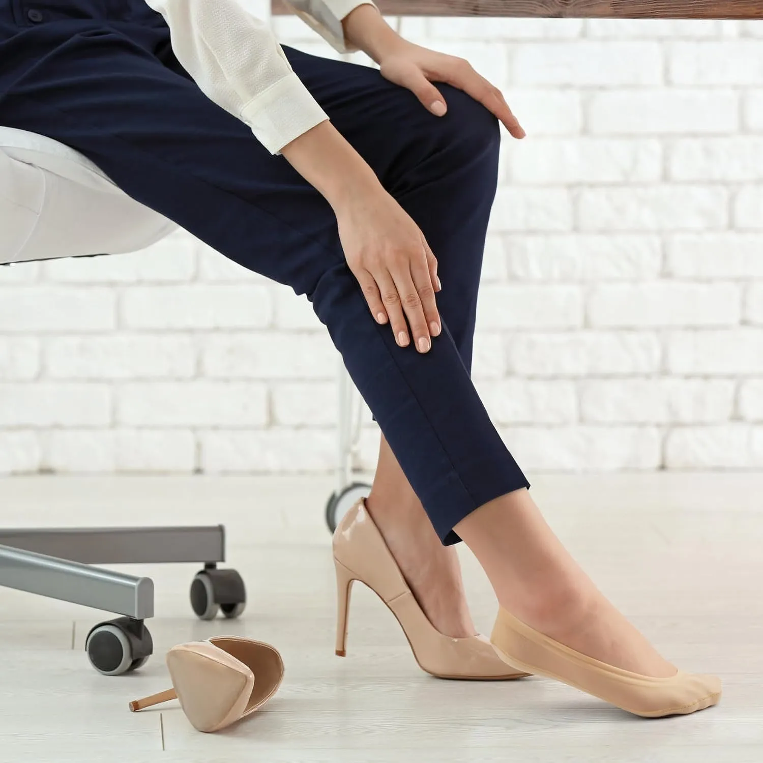 3-9 Pairs No Show Socks Women Nylon Ultra Low Cut Non-Slip Thin Liner Socks Invisible Hidden Socks for Flats