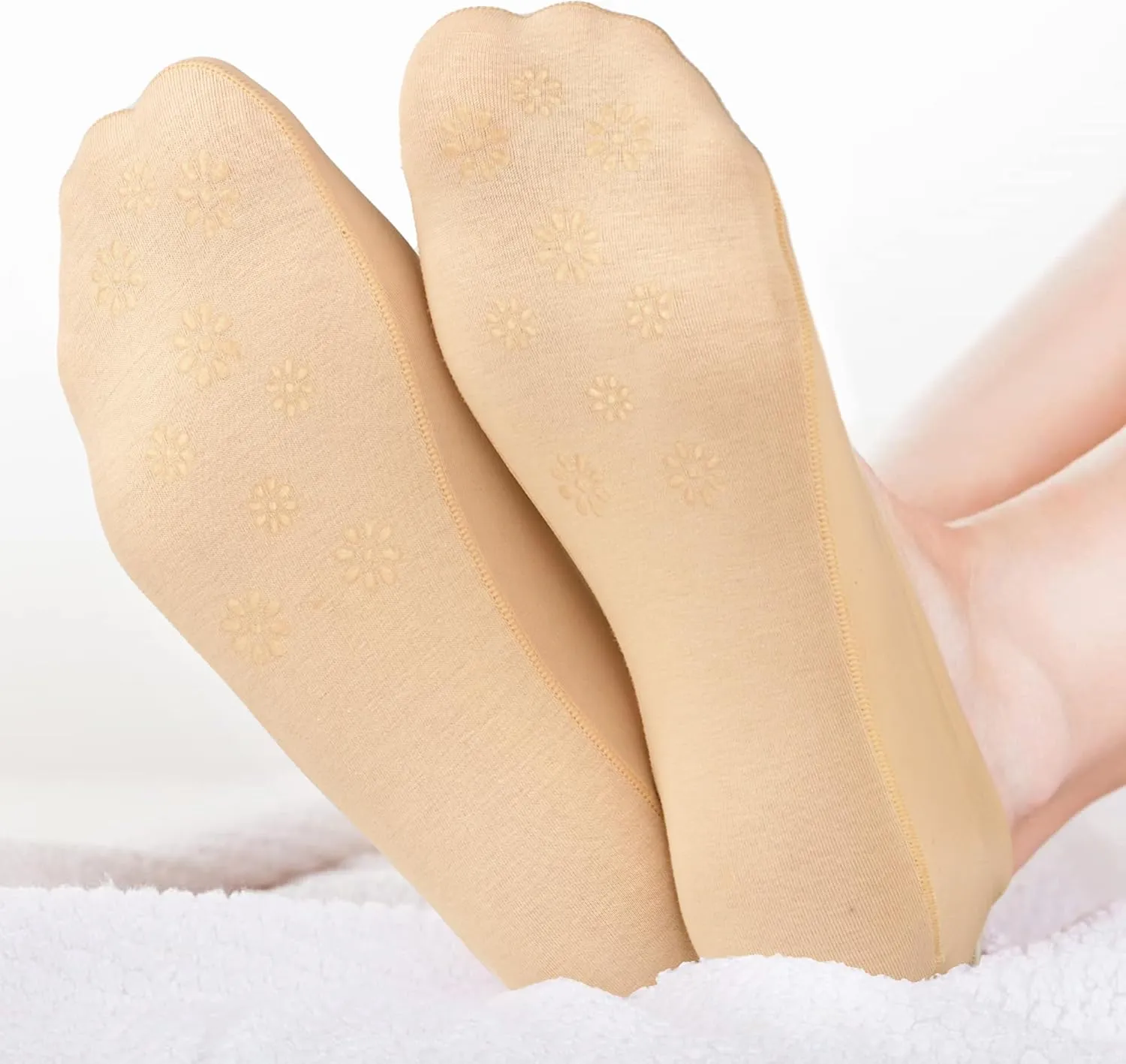 3-9 Pairs No Show Socks Women Nylon Ultra Low Cut Non-Slip Thin Liner Socks Invisible Hidden Socks for Flats