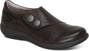Aetrex Women's Karina Orthopedic Arch Support Monk Strap Shoes Loafers for Women- Leather Slip On Shoes Plantar Fasciitis Shoes Women
