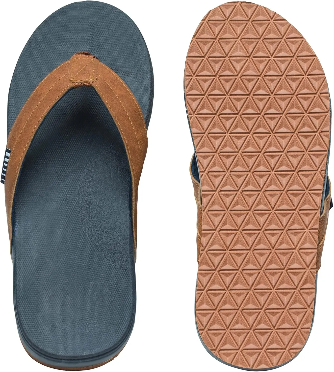 Alpine Swiss Trey Mens Flip Flops | Cushioned Thong Beach Sandals for Men | Non-Slip Soles Mens Shoes Everyday Wear | Arch Support & Heel Cupping | Durable Treaded Sole | Faux Leather Strap Sandals