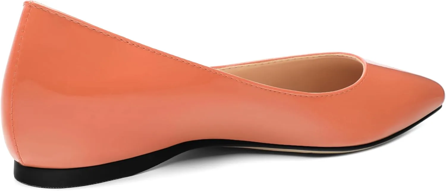 AMBELIGHT Comfy Flats for Women Pointed Toe Slip On Pumps Business Dress Shoe