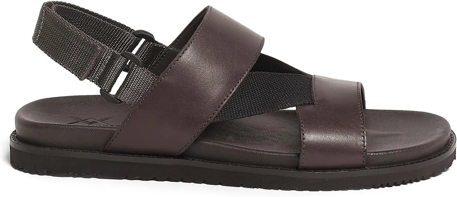 Anthony Veer Malibu Leather Comfort Sandal for Men | Cushioned Ortholite Footbed | Durable Rubber Outsole