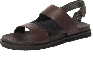 Anthony Veer Malibu Leather Comfort Sandal for Men | Cushioned Ortholite Footbed | Durable Rubber Outsole