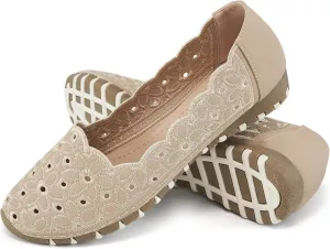 Aomigoct Shoes for Women Ballet Flats: Closed Toe Dress Flats Comfortbale Slip On Pointed Shoes Women Casual Ballets