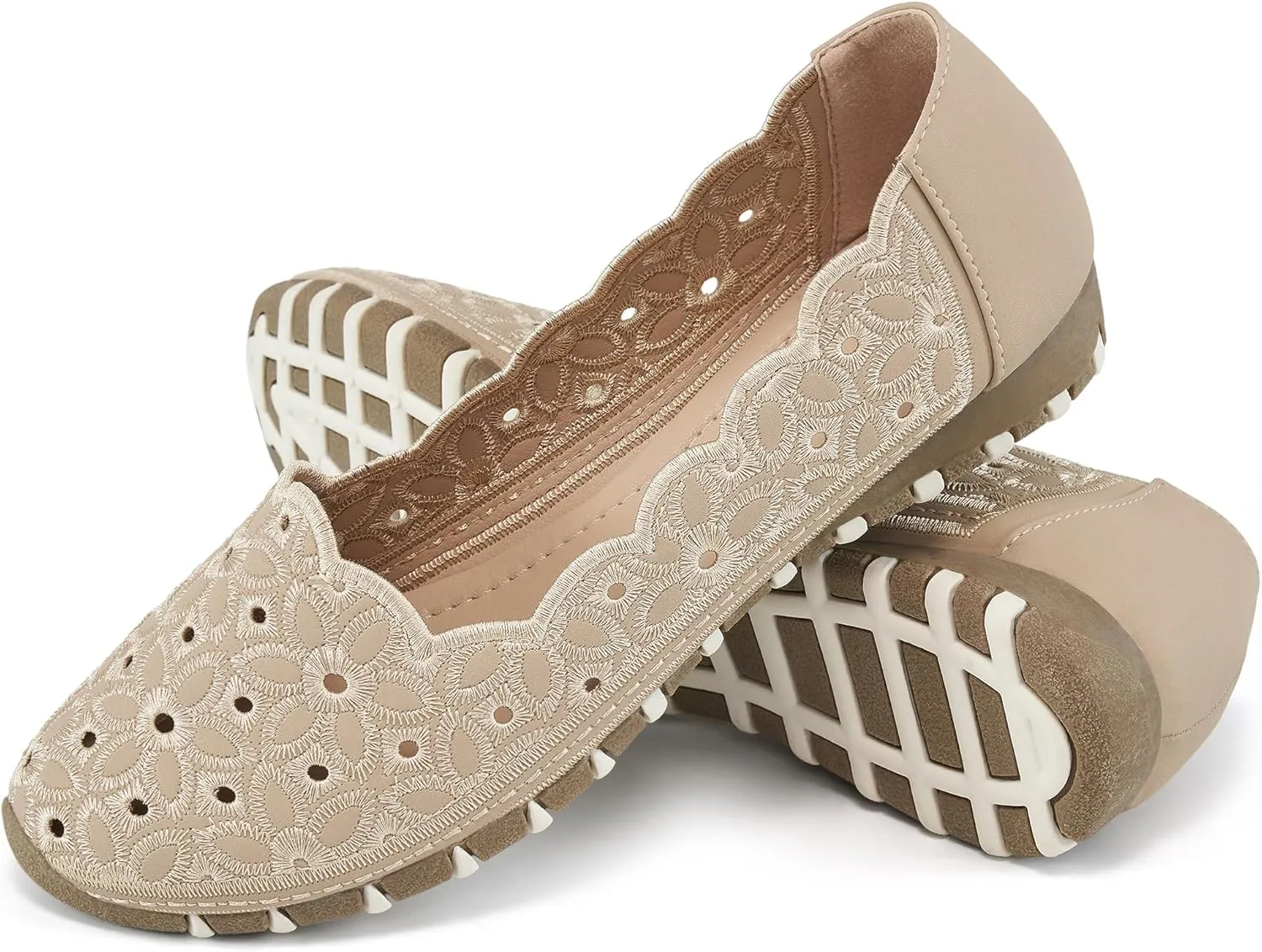 Aomigoct Shoes for Women Ballet Flats: Closed Toe Dress Flats Comfortbale Slip On Pointed Shoes Women Casual Ballets