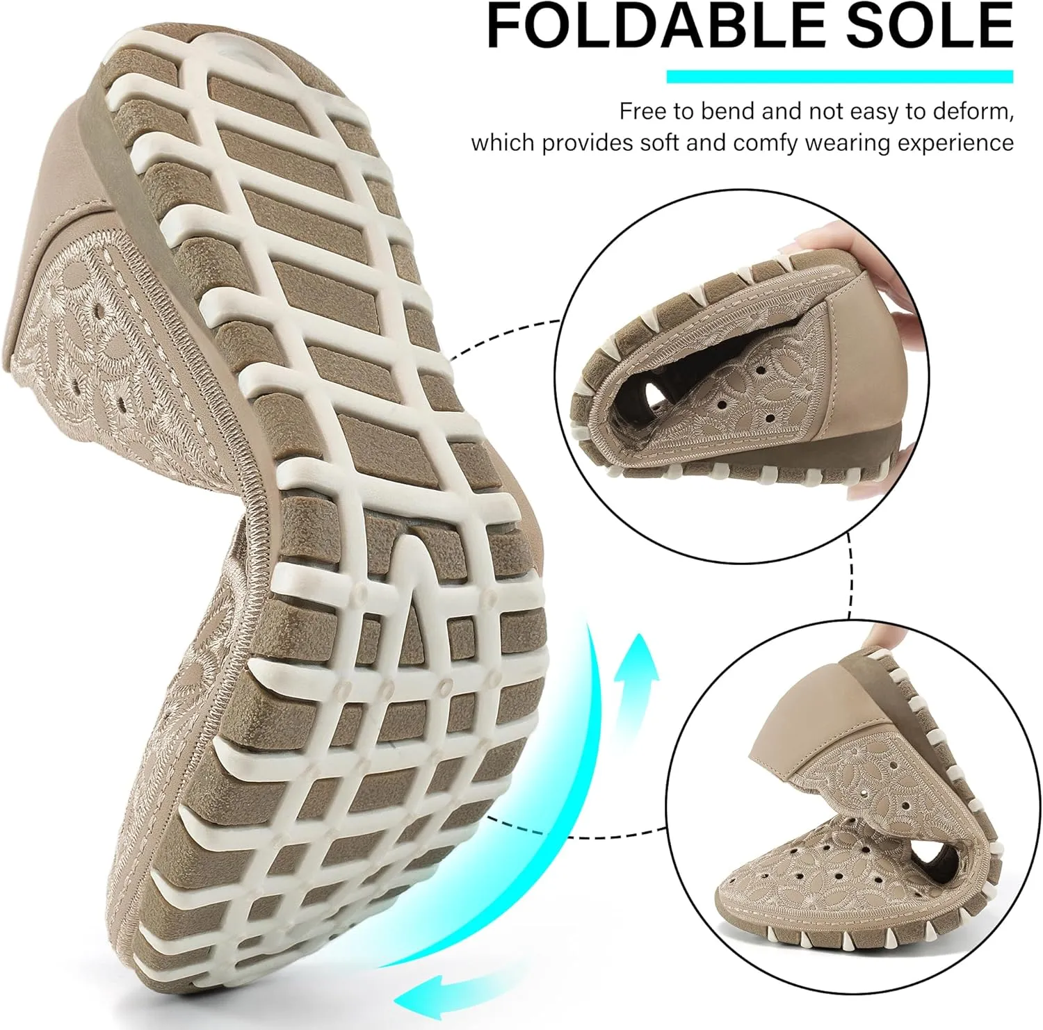 Aomigoct Shoes for Women Ballet Flats: Closed Toe Dress Flats Comfortbale Slip On Pointed Shoes Women Casual Ballets