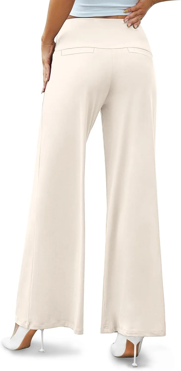 Arolina Women's Stretchy Wide Leg Palazzo Lounge Pants Casual Comfy High Waist Palazzo Pants