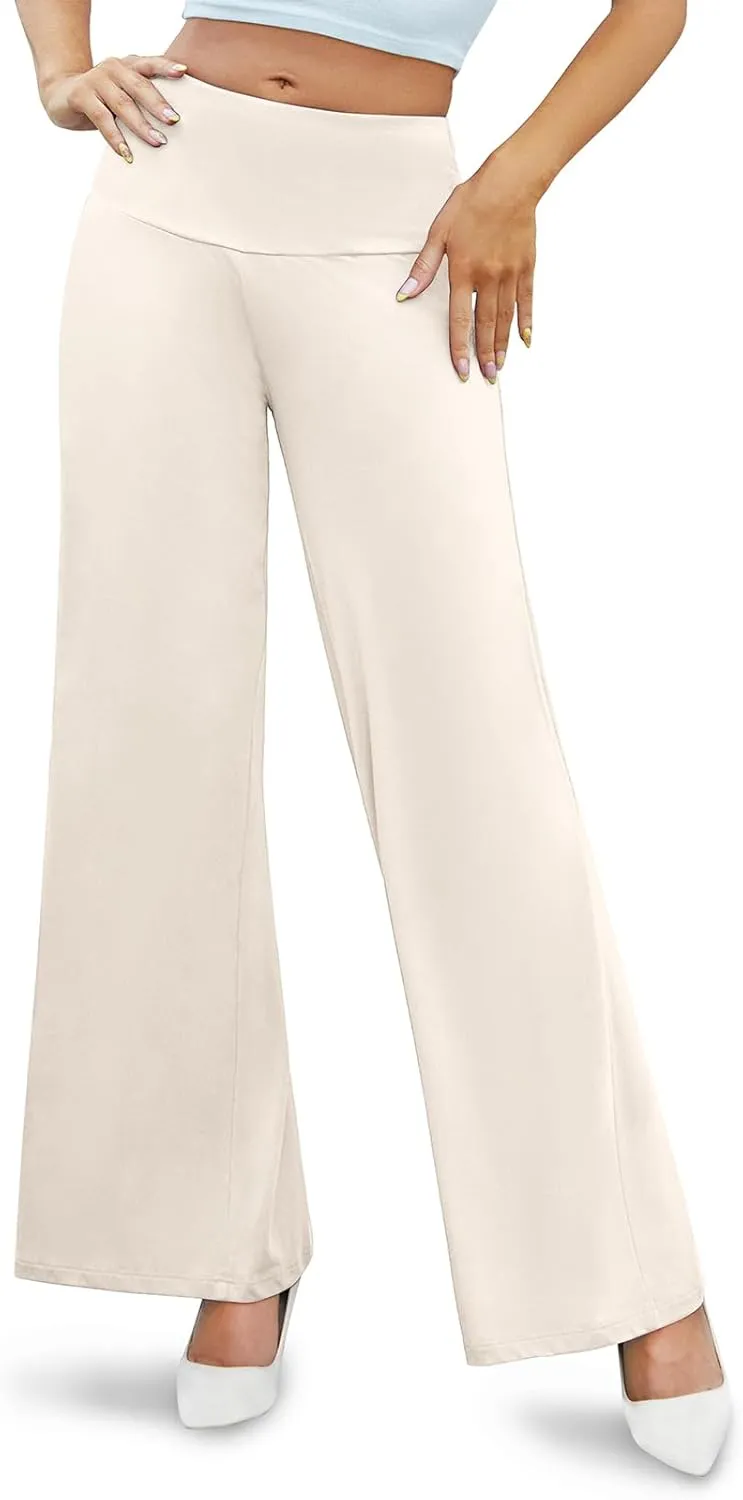 Arolina Women's Stretchy Wide Leg Palazzo Lounge Pants Casual Comfy High Waist Palazzo Pants
