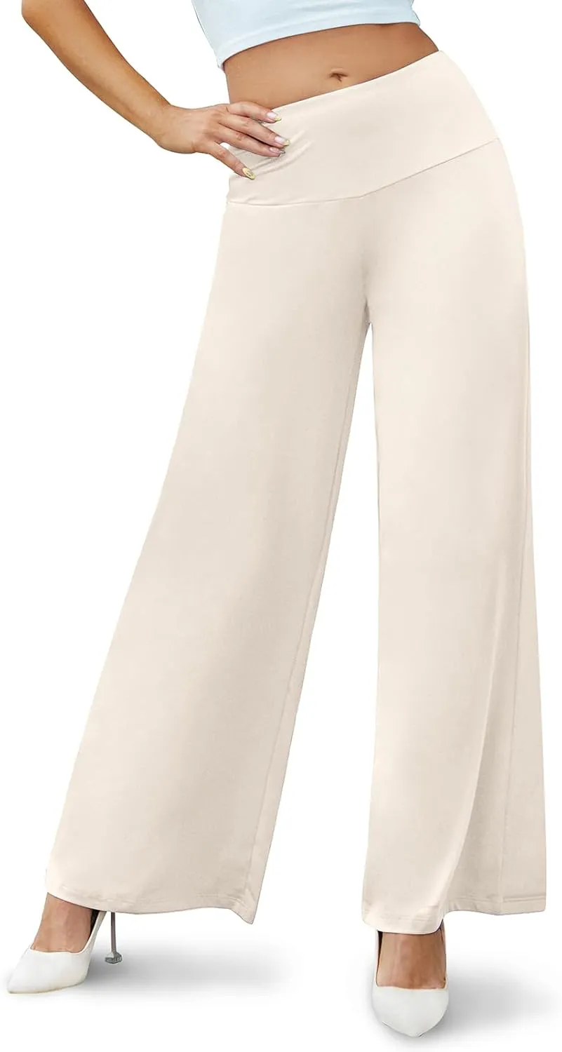 Arolina Women's Stretchy Wide Leg Palazzo Lounge Pants Casual Comfy High Waist Palazzo Pants