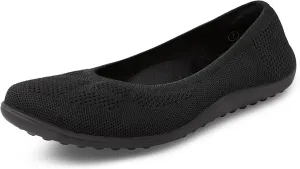 Arromic Wide Toe Box Ballet Flats Shoes for Women Slip on Knit Dressy Shoes Washable Soft Ballerina Lightweight Ladies Walking Flat