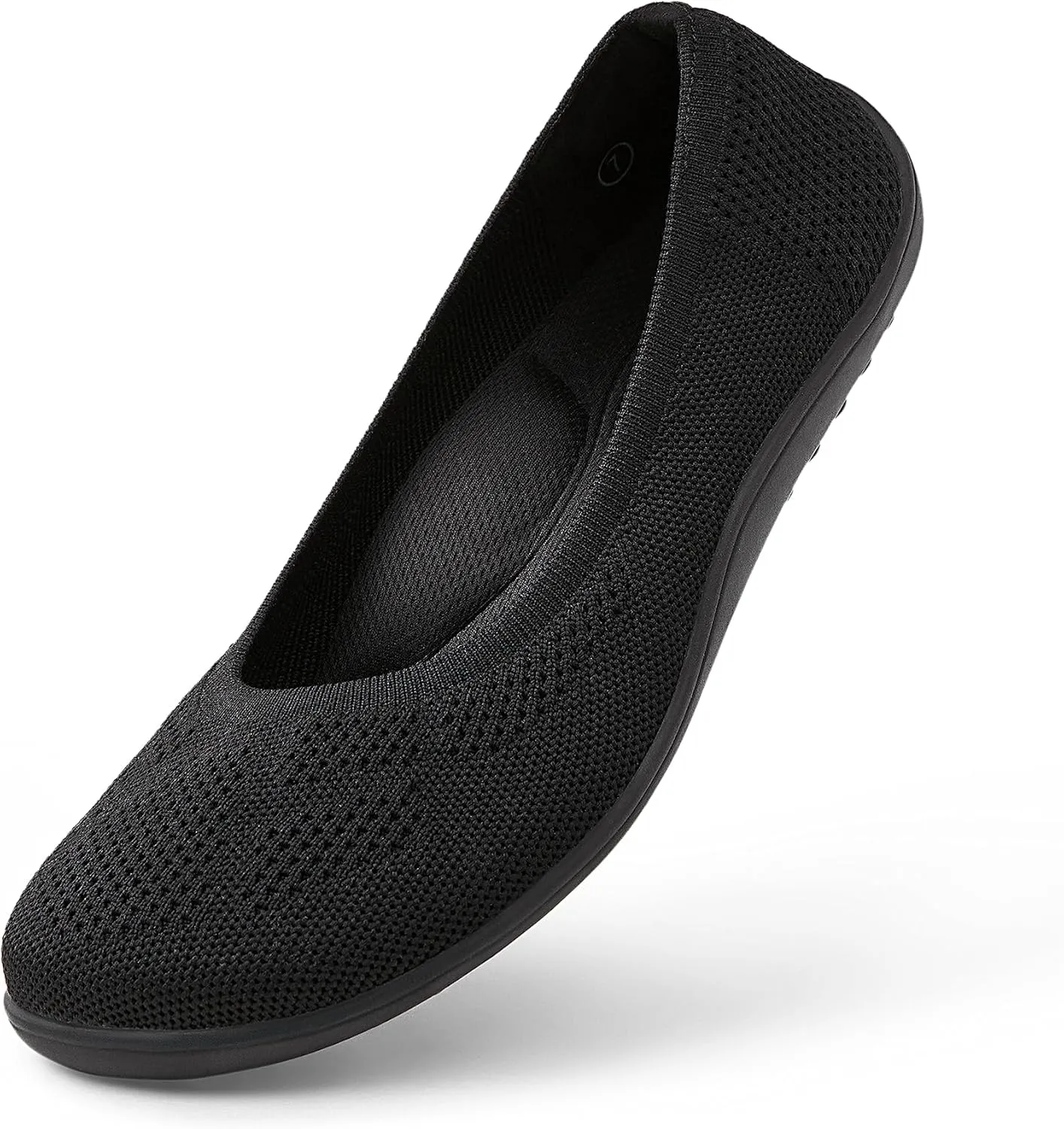 Arromic Wide Toe Box Ballet Flats Shoes for Women Slip on Knit Dressy Shoes Washable Soft Ballerina Lightweight Ladies Walking Flat