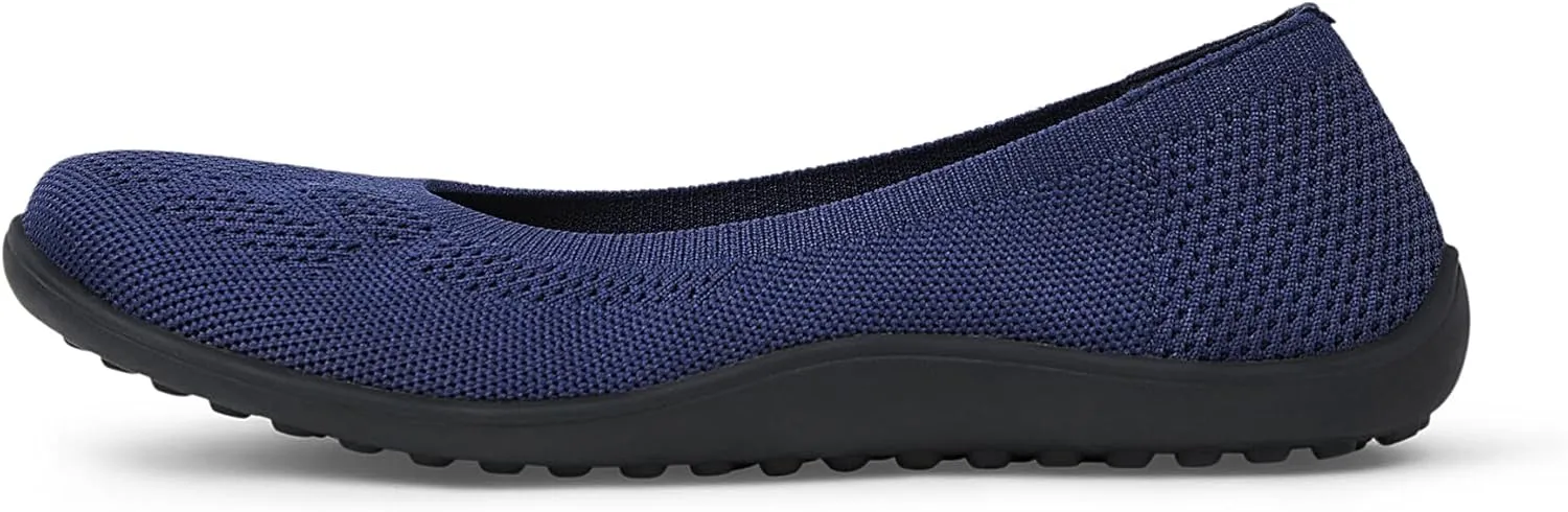 Arromic Wide Toe Box Ballet Flats Shoes for Women Slip on Knit Dressy Shoes Washable Soft Ballerina Lightweight Ladies Walking Flat