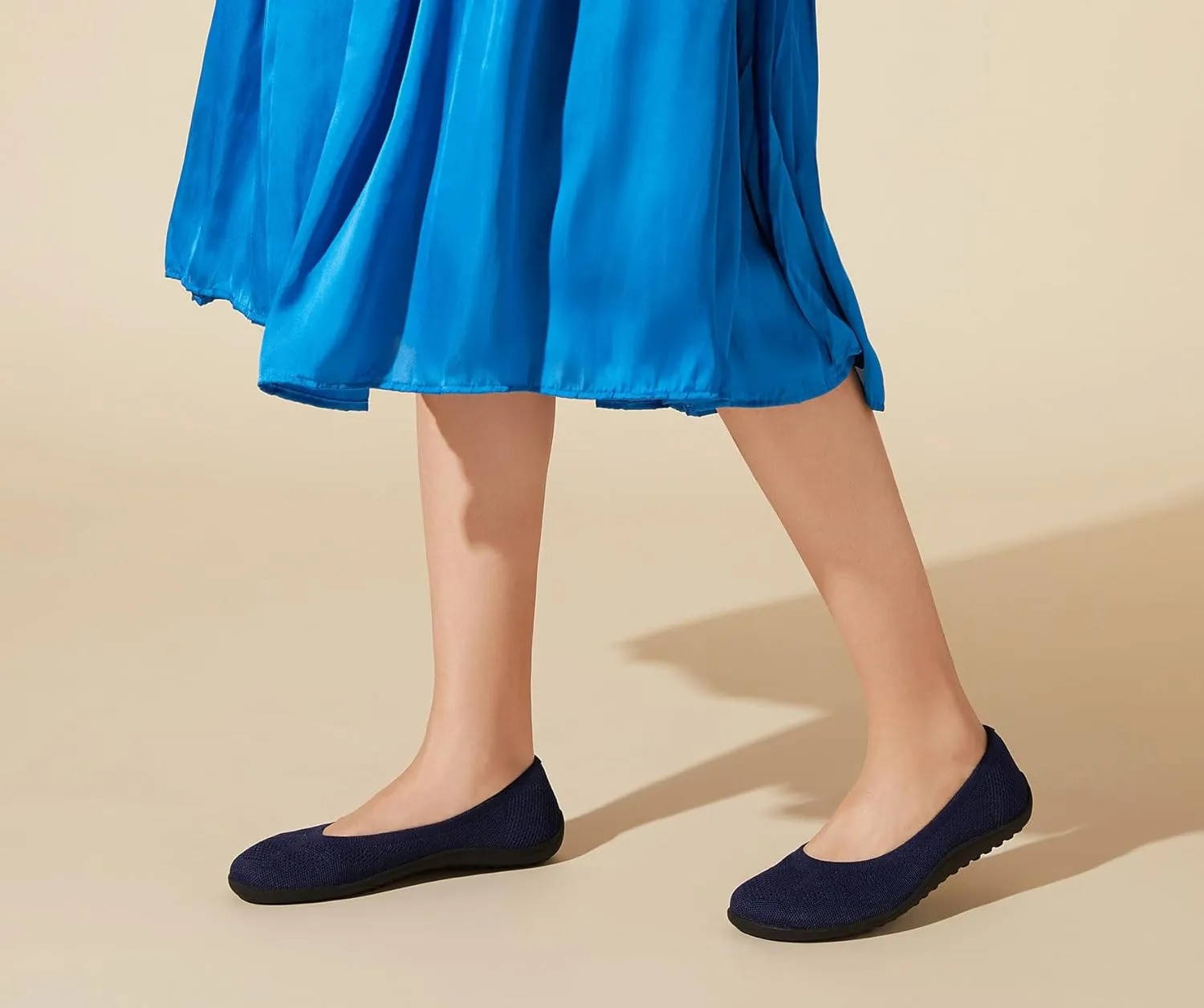Arromic Wide Toe Box Ballet Flats Shoes for Women Washable Ballerina Slip on Knit Dressy Shoes(VersionⅠ)