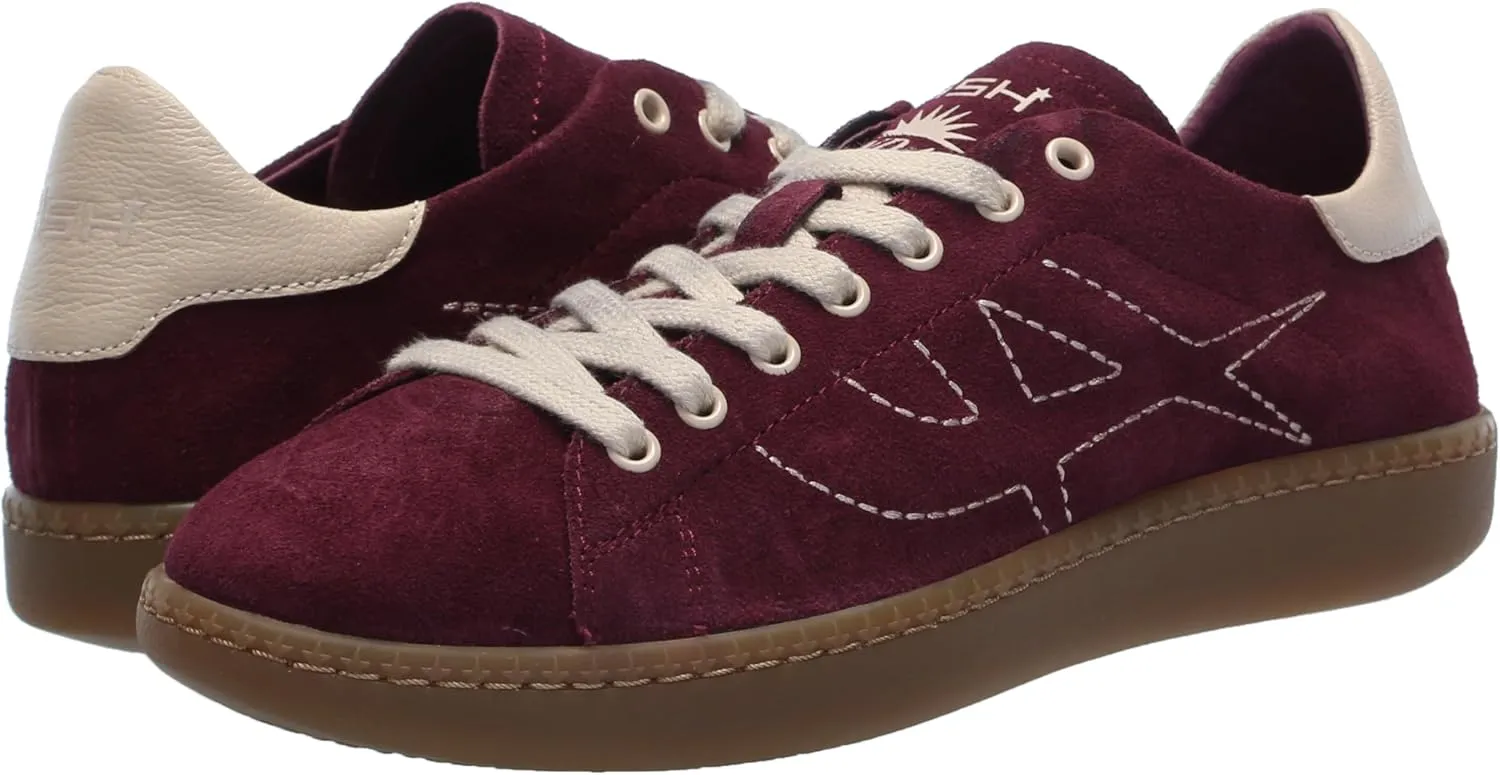 ASH Women's Sunny Vintage Suede Sneaker-Classic Lace-Up, Retro Style, Casual Wear