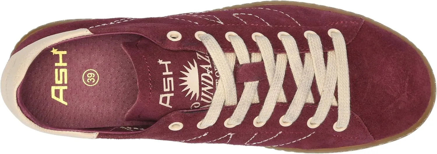 ASH Women's Sunny Vintage Suede Sneaker-Classic Lace-Up, Retro Style, Casual Wear
