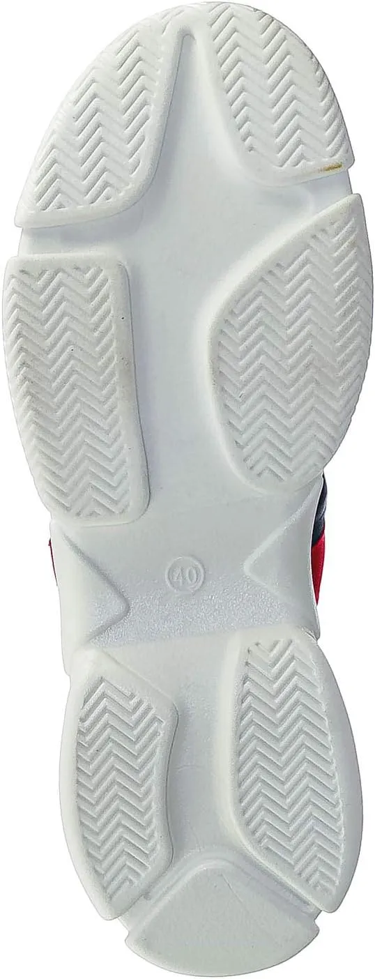 Athleisure Chunky Platform Sporty Sandal - Elastic Hook & Loop Slingbacks