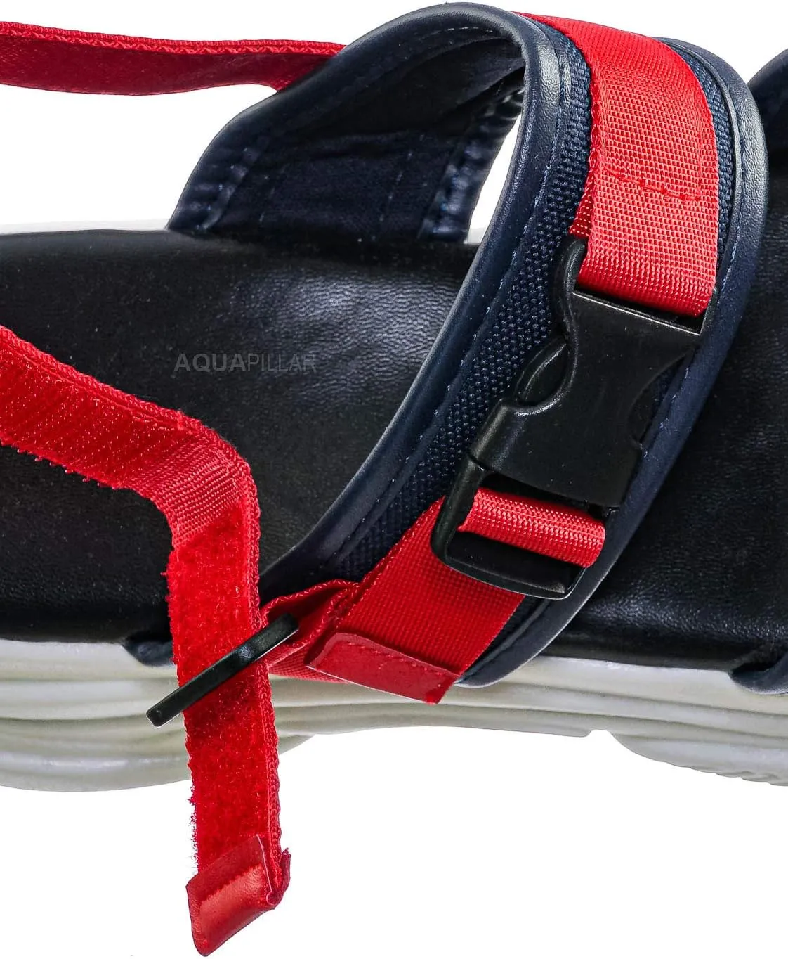 Athleisure Chunky Platform Sporty Sandal - Elastic Hook & Loop Slingbacks