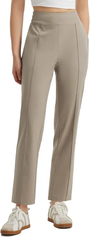 baleaf Women's Travel Pants Lightweight Business Casual Work Pants Stretch Petite Ankle Golf Slacks with Pockets UPF50 