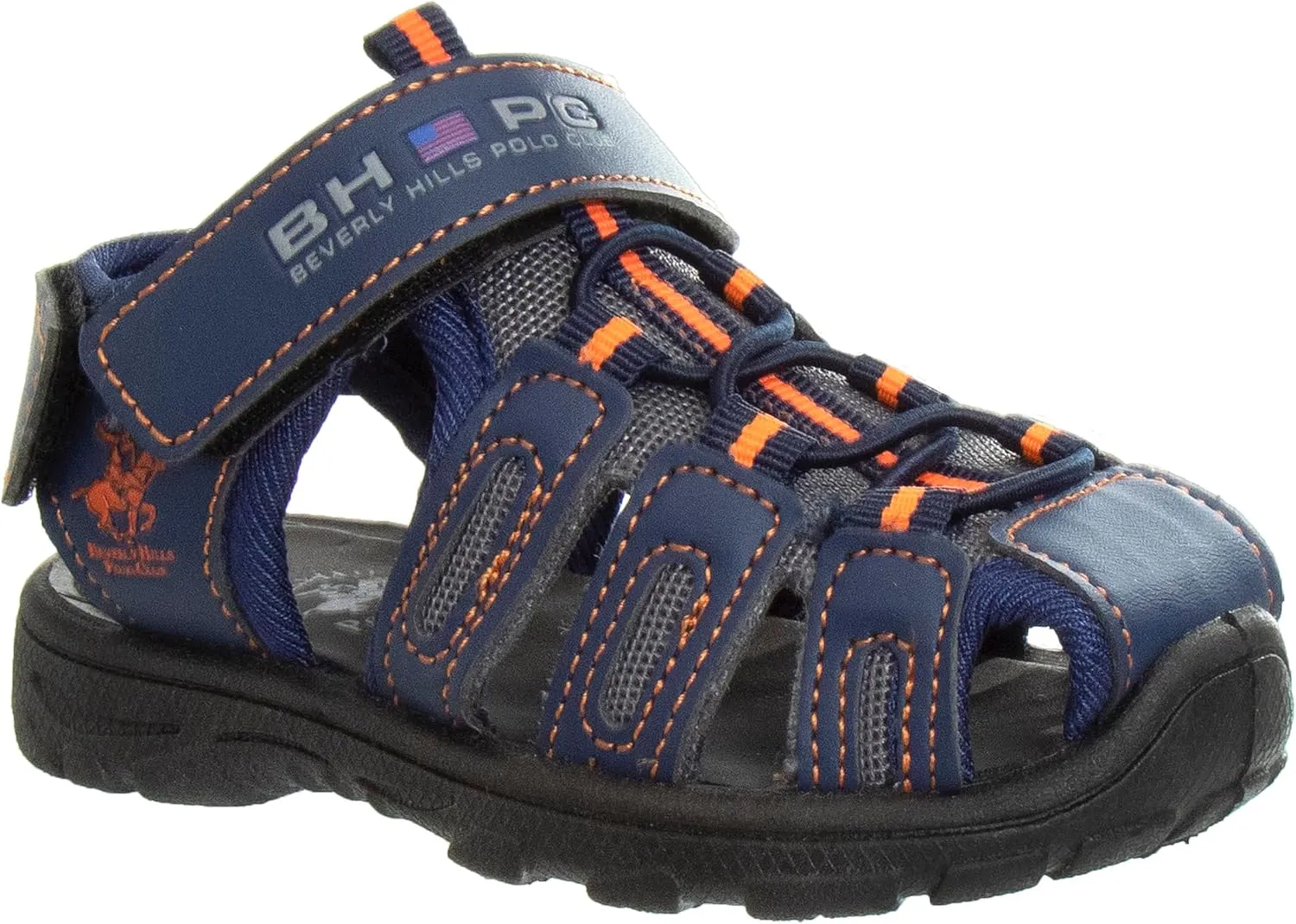 Beverly Hills Polo Club Boy's Athletic Active Sandals Close Toe Sport Summer Shoe