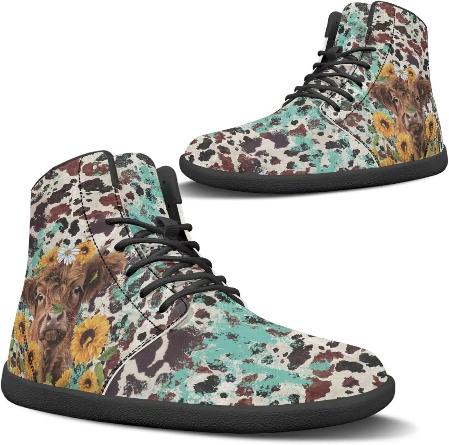 BIGCARJOB Women's Barefoot Boots Winter High Top Barefoot Sneakers Flats Casual Walking Shoes Teens Adult Tennis Shoes Fashion Trainers
