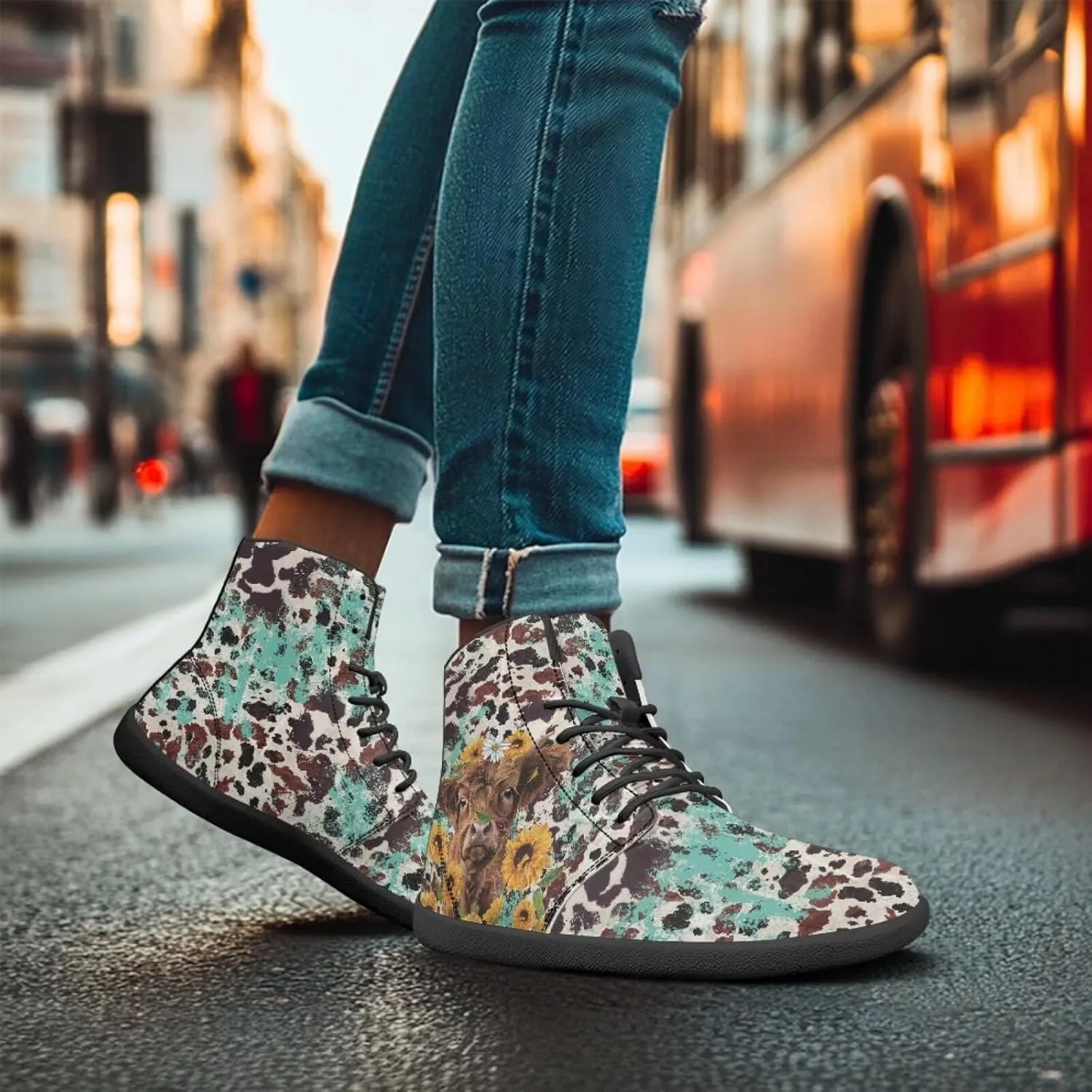 BIGCARJOB Women's Barefoot Boots Winter High Top Barefoot Sneakers Flats Casual Walking Shoes Teens Adult Tennis Shoes Fashion Trainers