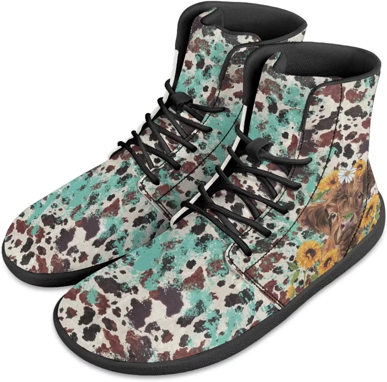 BIGCARJOB Women's Barefoot Boots Winter High Top Barefoot Sneakers Flats Casual Walking Shoes Teens Adult Tennis Shoes Fashion Trainers