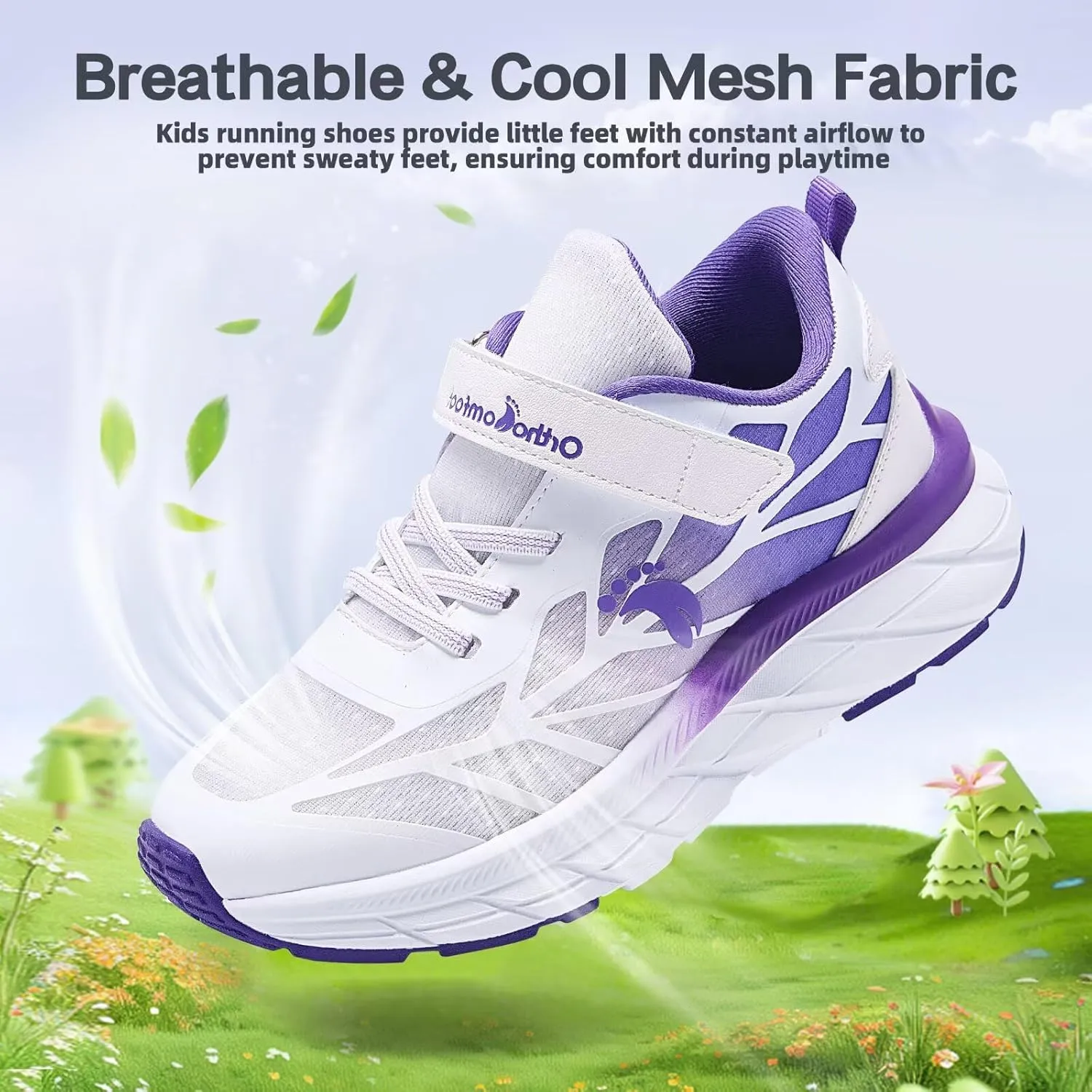 Boys Girls Kids Orthopedic Walking Shoes: Comfortable Casual Plantar Fasciitis Arch Support Athletic Running Sneakers, Orthotic Breathable School Sports Tennis Shoes for Foot and Pain Relief