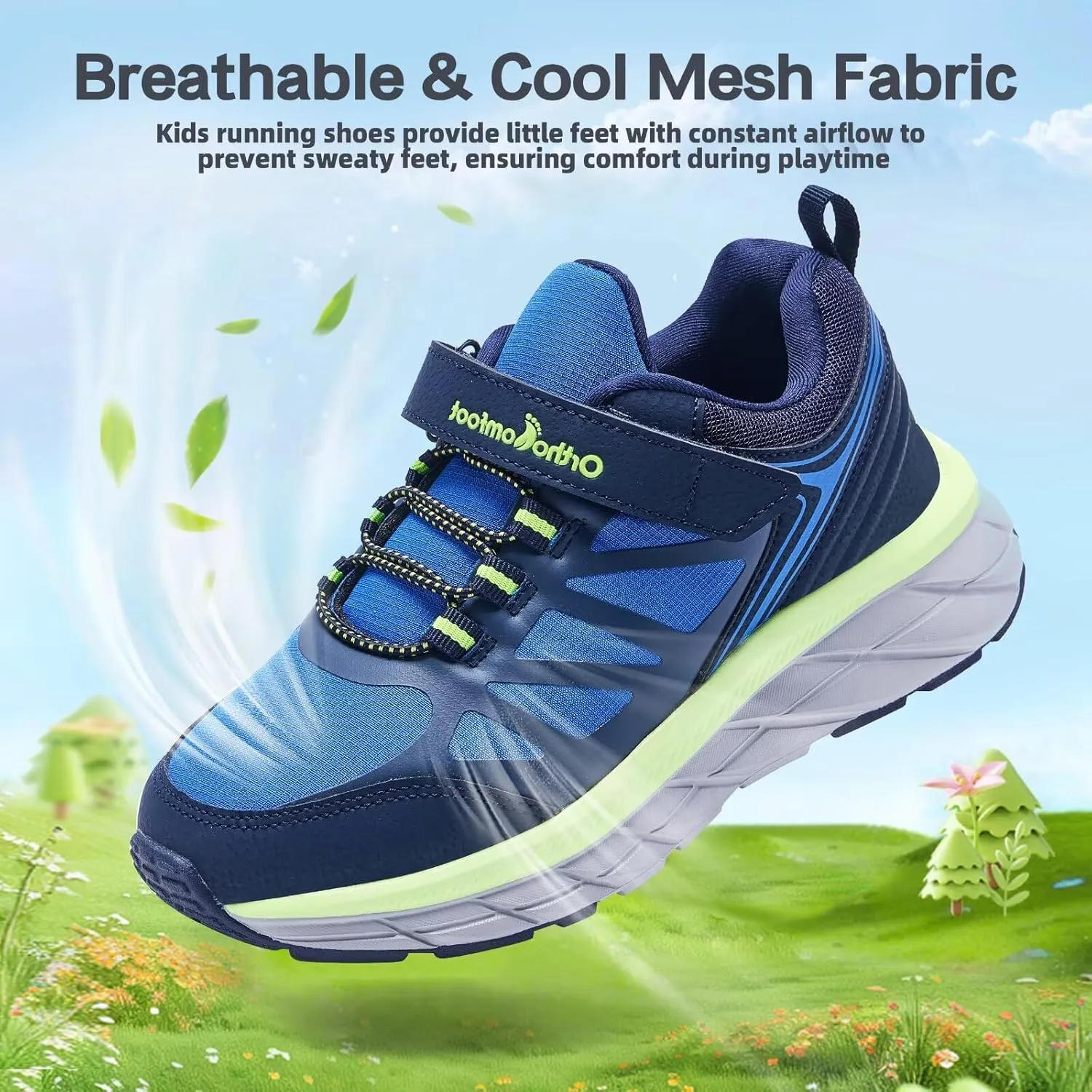 Boys Girls Orthopedic Walking Shoes: Comfortable Casual Plantar Fasciitis Arch Support Athletic Running Sneakers, Lightweight Little Kid/Big Kid School Sports Tennis Shoes for Foot and Pain Relief
