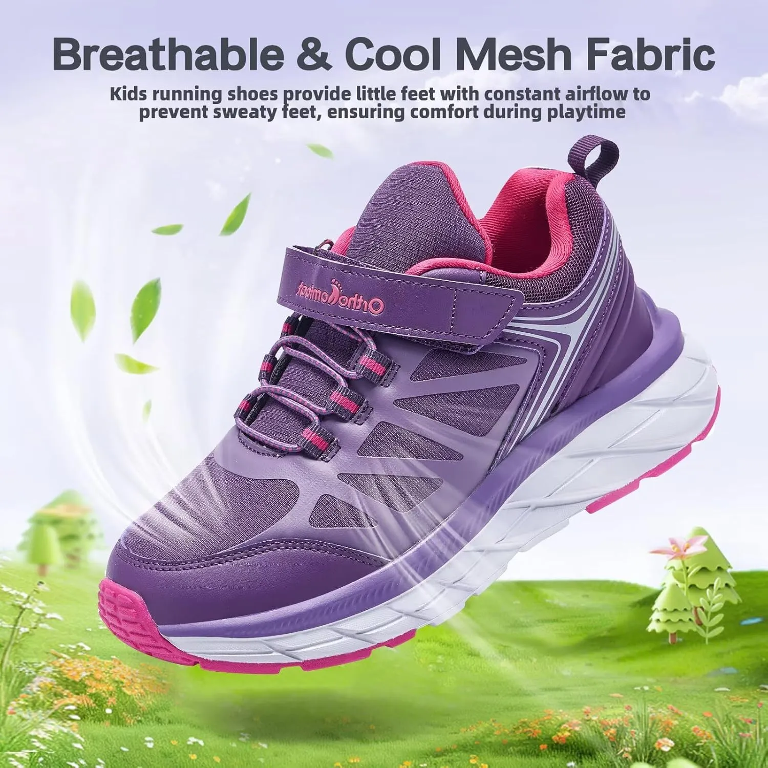 Boys Girls Orthopedic Walking Shoes: Comfortable Casual Plantar Fasciitis Arch Support Athletic Running Sneakers, Lightweight Little Kid/Big Kid School Sports Tennis Shoes for Foot and Pain Relief