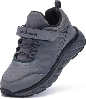 Boys Girls Orthopedic Walking Shoes: Comfortable Casual Plantar Fasciitis Arch Support Athletic Running Sneakers, Lightweight Little Kid/Big Kid School Sports Tennis Shoes for Foot and Pain Relief