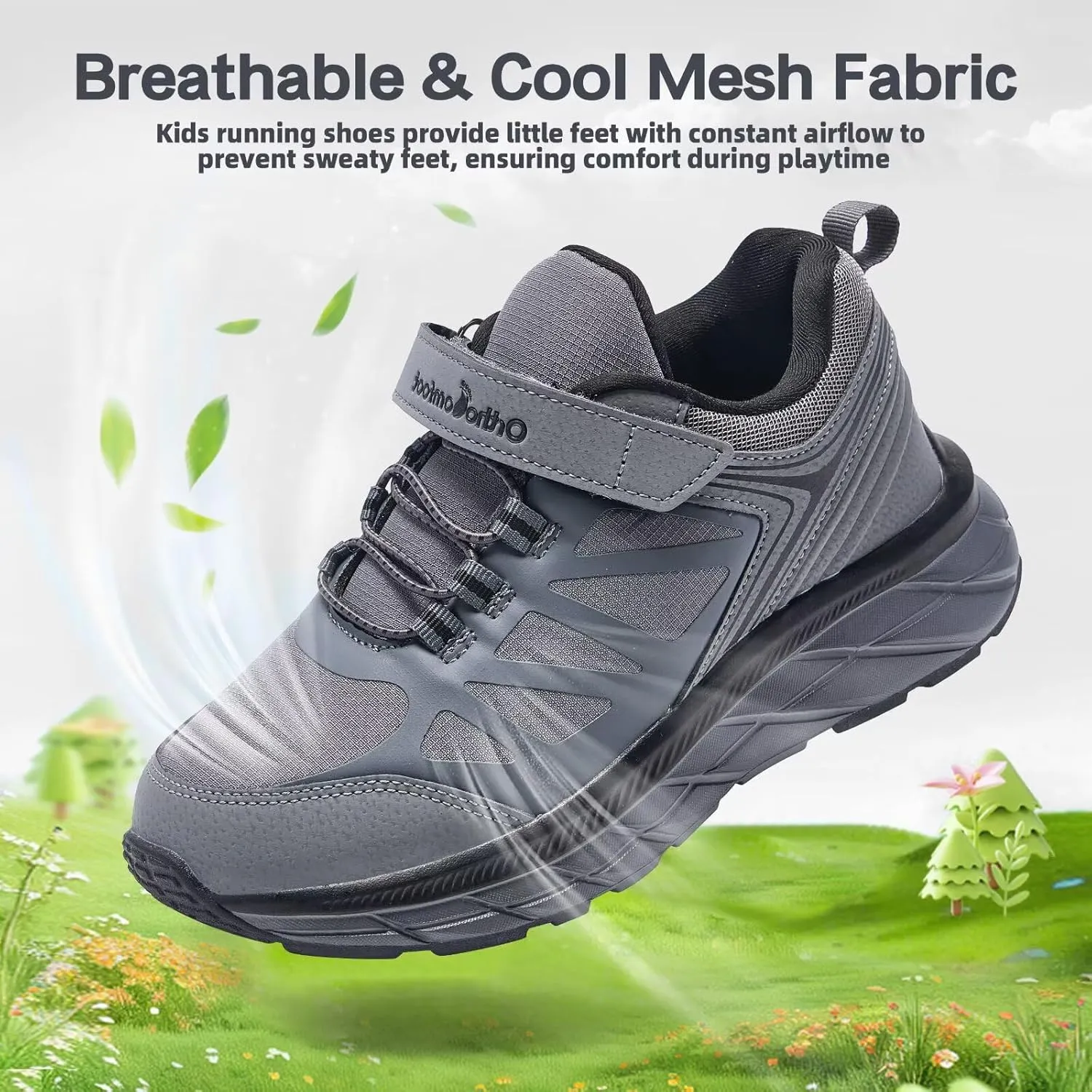 Boys Girls Orthopedic Walking Shoes: Comfortable Casual Plantar Fasciitis Arch Support Athletic Running Sneakers, Lightweight Little Kid/Big Kid School Sports Tennis Shoes for Foot and Pain Relief