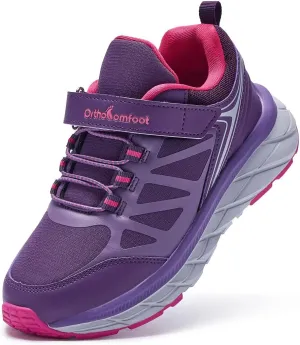 Boys Girls Orthopedic Walking Shoes: Comfortable Casual Plantar Fasciitis Arch Support Athletic Running Sneakers, Lightweight Little Kid/Big Kid School Sports Tennis Shoes for Foot and Pain Relief