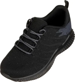 CALTO Men's Invisible Height Increasing Elevator Shoes - Black/Grey Ultra Lightweight Sporty Sneakers - 2.8 Inches Taller - Q216 - Size 9 D(M) US