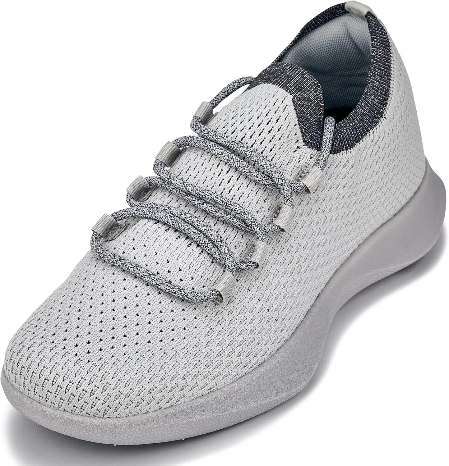 CALTO Men's Invisible Height Increasing Elevator Shoes - Cement Ultra Lightweight Sporty Sneakers - 2.4 Inches Taller - Q087 - Size 7 D(M) US