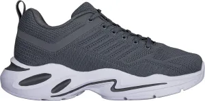 CALTO Men's Invisible Height Increasing Elevator Shoes - Grey/White Super Lightweight Sporty Sneakers - 2.6 Inches Taller - Q332 - Size 10 D(M) US