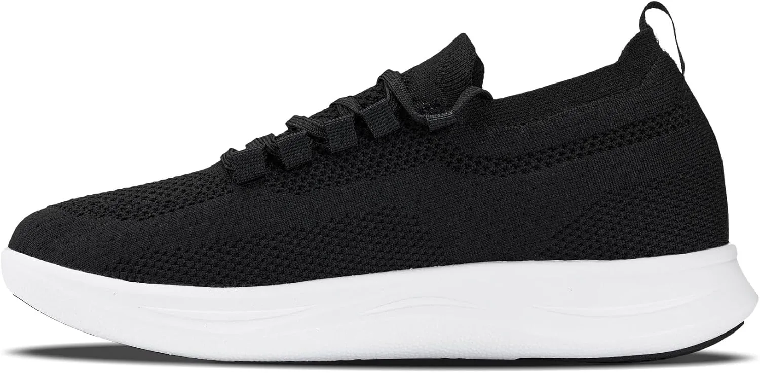 CALTO Men's Invisible Height Increasing Elevator Shoes - Super Lightweight Knitted Sporty Sneakers - 2.4 Inches Taller