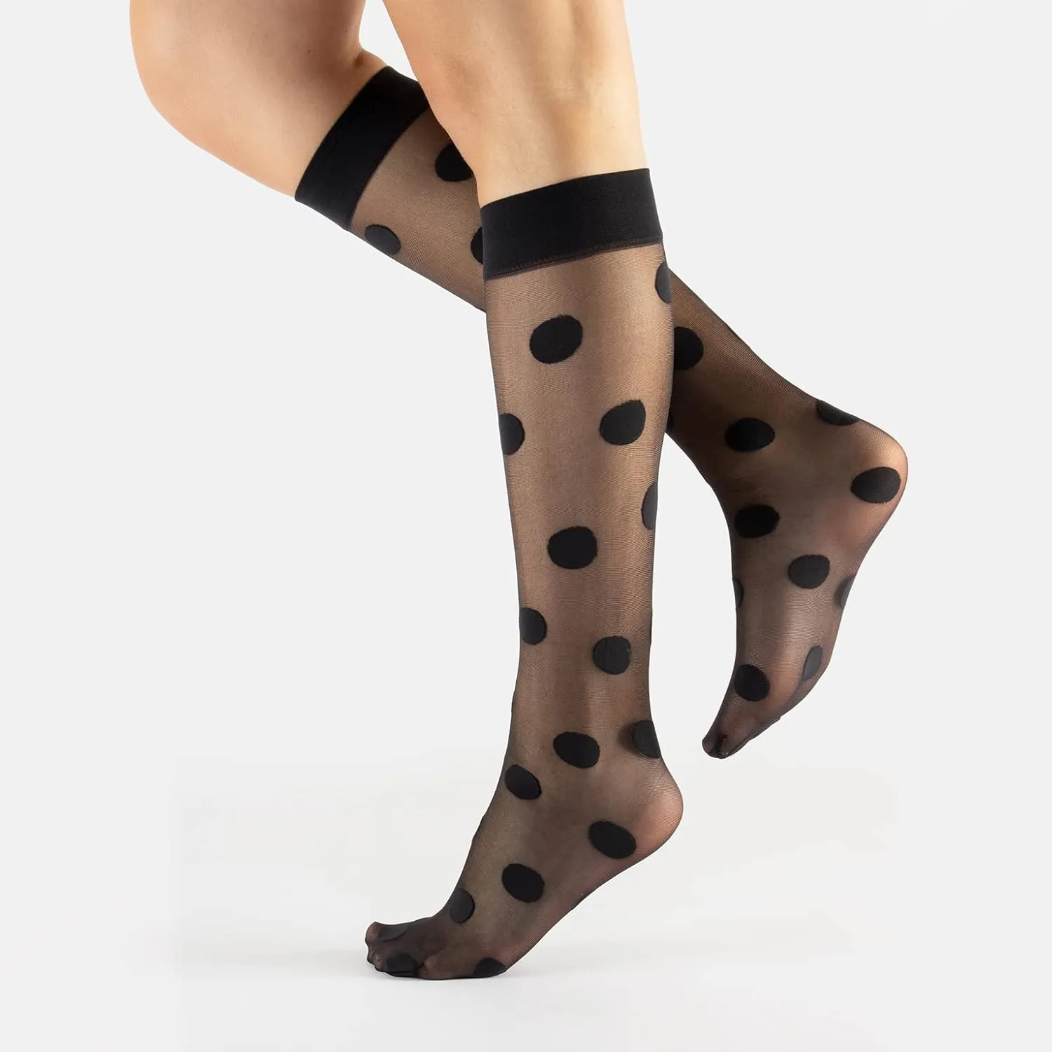 CALZITALY 3 Pairs Women Pop Socks, Sheer Everyday Ankle Socks in 3 Different Designs: Dots, Stripes and Geometric