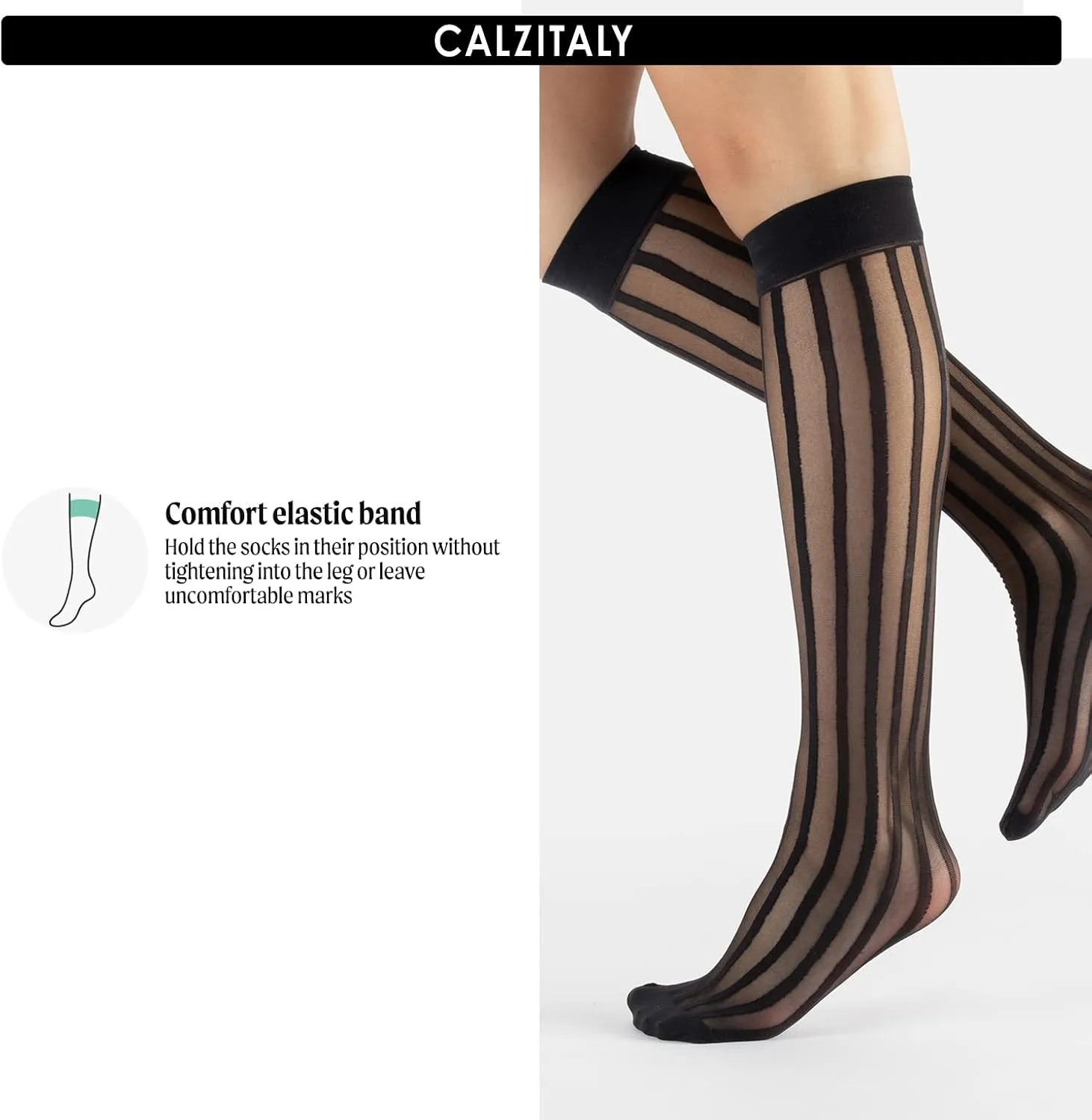 CALZITALY 3 Pairs Women Pop Socks, Sheer Everyday Ankle Socks in 3 Different Designs: Dots, Stripes and Geometric