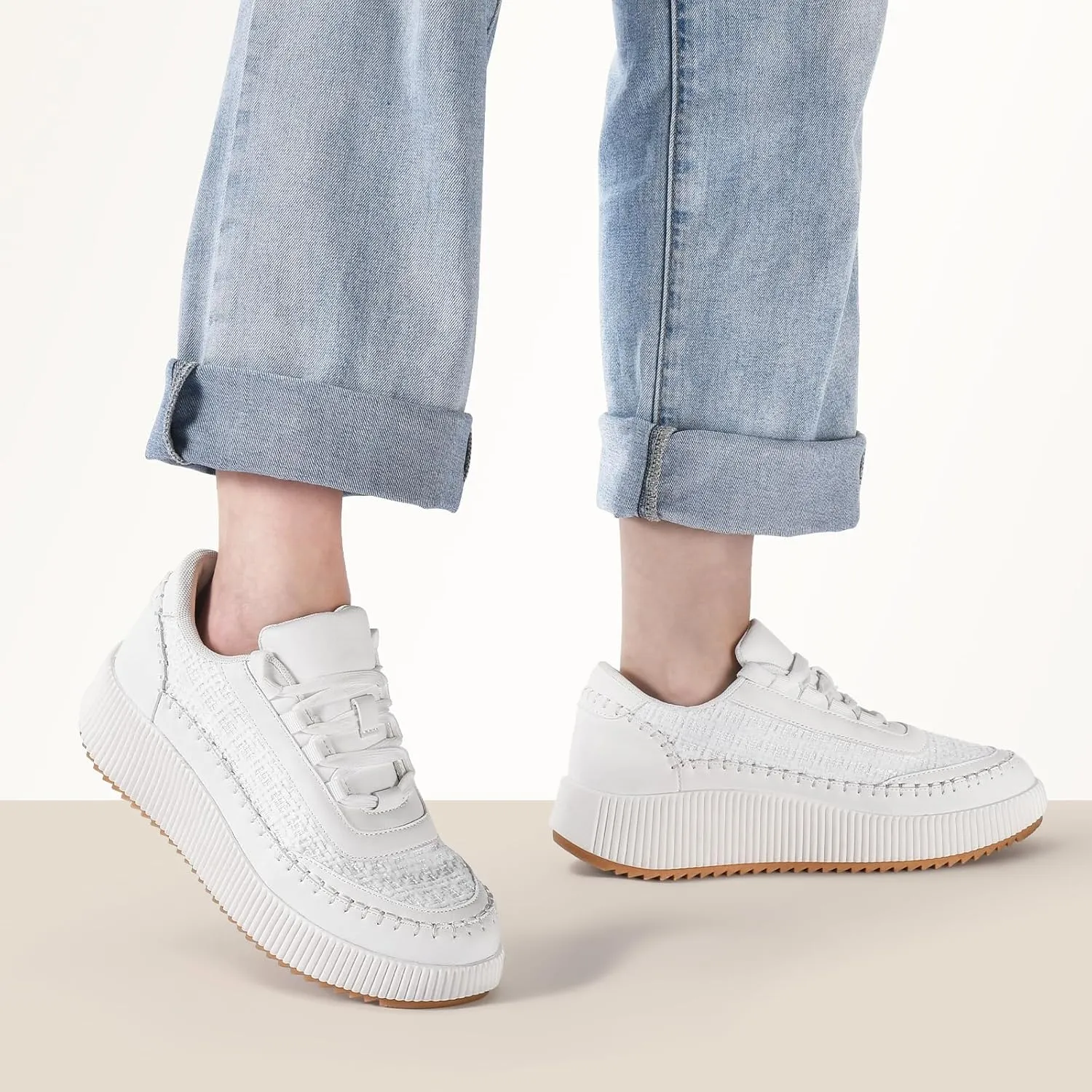 CGRRBW Women's Platform Sneakers Comfortable Fashion Sneakers Walking Shoes