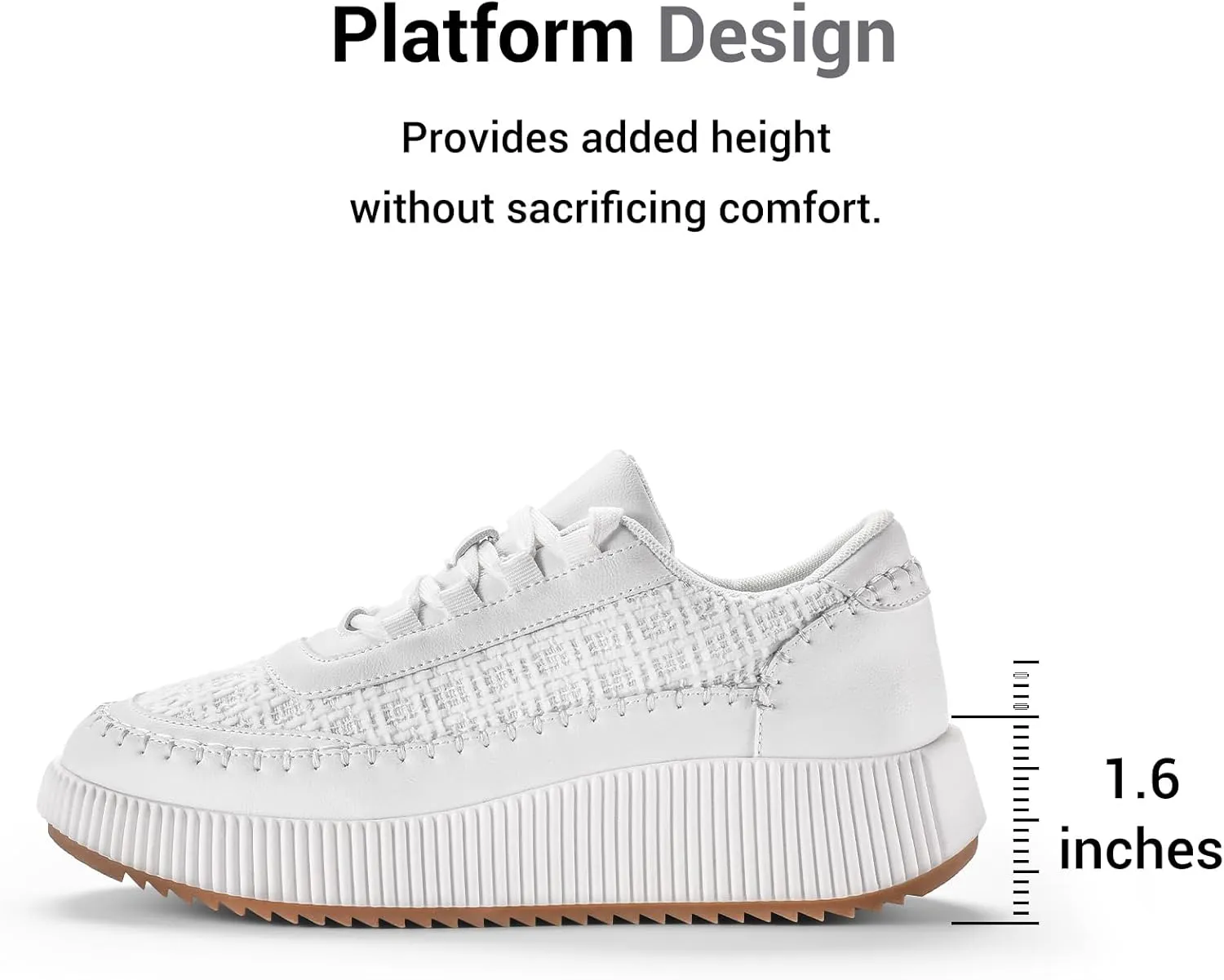 CGRRBW Women's Platform Sneakers Comfortable Fashion Sneakers Walking Shoes