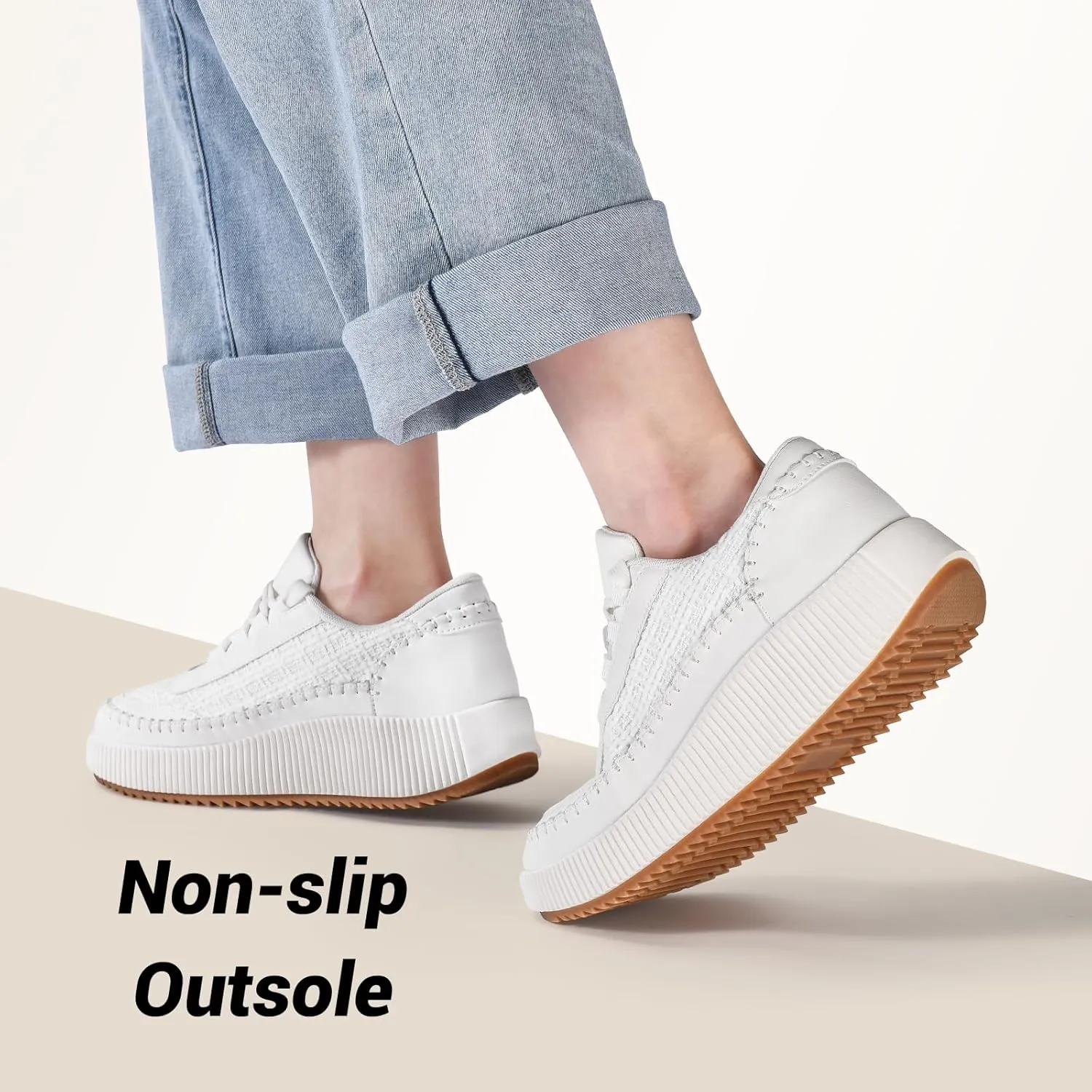 CGRRBW Women's Platform Sneakers Comfortable Fashion Sneakers Walking Shoes