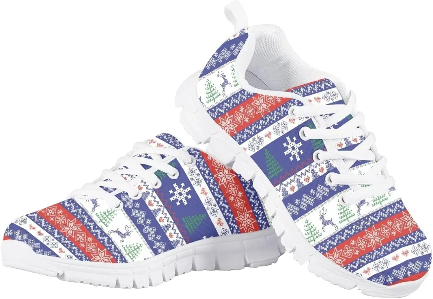 Christmas Shoes for Girls Boys Lightweight Casual Cute Athletic Sneakers Kids Running Shoes Holiday Outfit