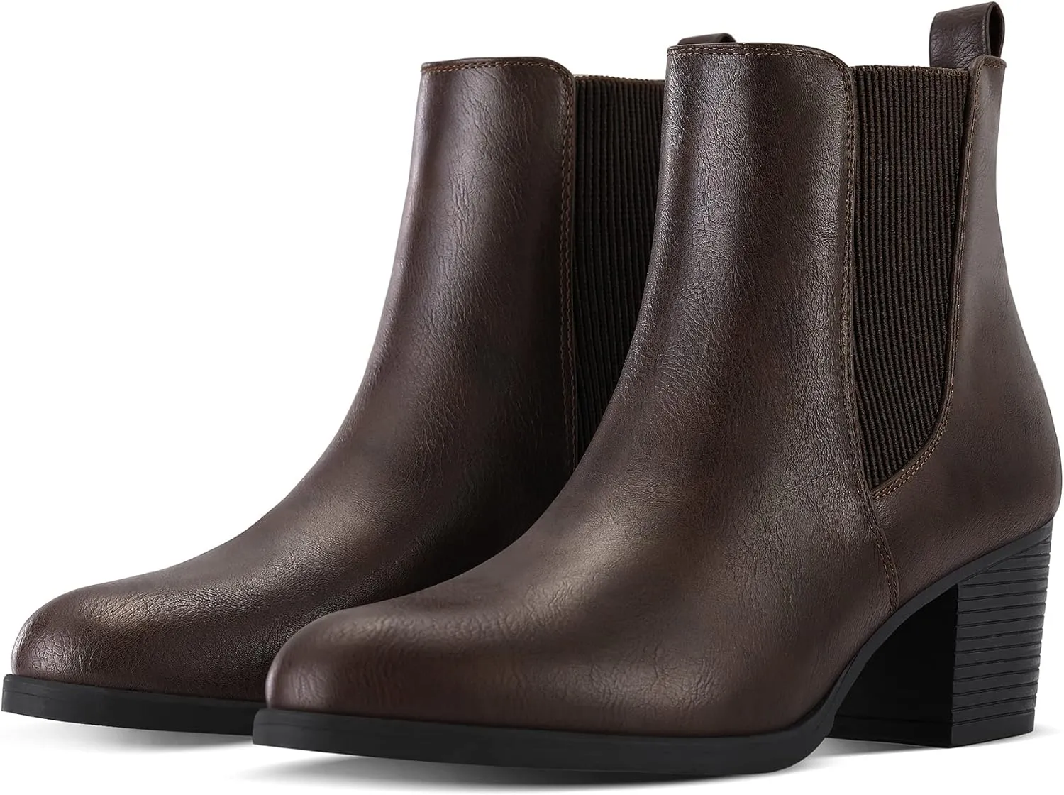 COASIS Women's Chelsea Boots Chunky Block Heel Slip On Ankle Booties with Elastic Sided