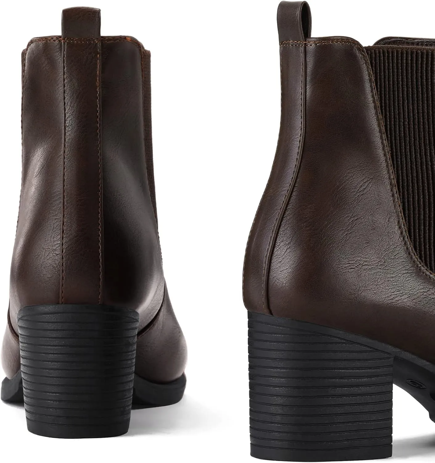 COASIS Women's Chelsea Boots Chunky Block Heel Slip On Ankle Booties with Elastic Sided