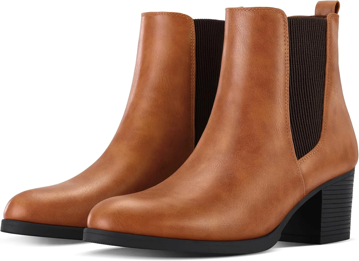 COASIS Women's Chelsea Boots Chunky Block Heel Slip On Ankle Booties with Elastic Sided