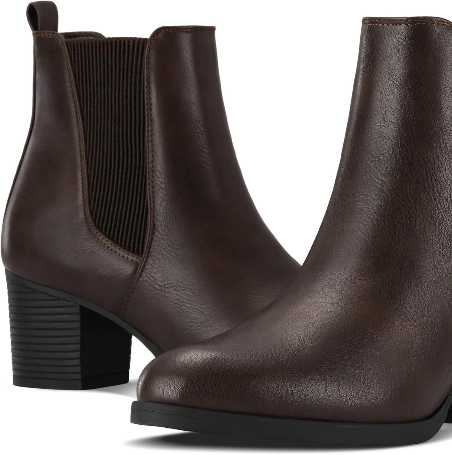 COASIS Women's Chelsea Boots Chunky Block Heel Slip On Ankle Booties with Elastic Sided